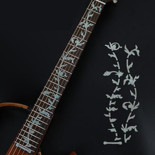 WAZUBC Gitarren Griffbrett Marker Inlay Aufkleber, Bund Inlay Aufkleber DIY Gitarrenhals Griffbrett Aufkleber für Gitarre, Bass (Stil A)