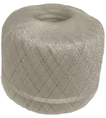 Filato Lurex Lame' Laminato per uncinetto e Hobbistica gomitolo da 25 gr (BIANCO 38)