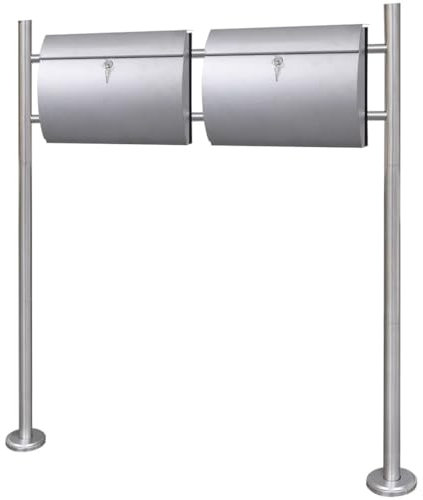 Furniture Item Home Doppelbriefkasten auf Ständer, Edelstahl-Möbel