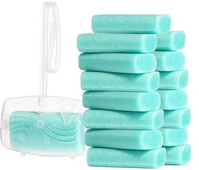 AC PUR Brillant 2in1 WC Duft- & Reinigungsspüler 16 Tabs – Pinie | 16 WC-Reinigungstabs mit Aktiv-Schaum und Lavendelduft – phosphatfrei, wasserlösliche Folie und 3 nachfüllbare Körbchen.