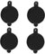 DOITOOL 4pcs Cat Eye Back Cover Piece Blink Door Viewer Peephole Stopper Door Sensor Alarm Ring Peephole Alarms Proof Doorbell Door Peephole Holes Door Sweep Latch Lock Chain Black Copper