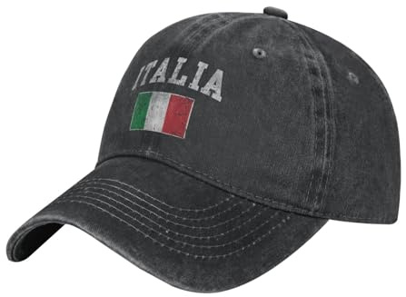 Sportkappe Lustige Italia Italienisch Italien Flagge Mode Sonnenmütze Waschbar Basecap Für Reisen Erwachsenen Running