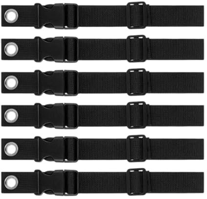 Kabelbinder-Organisator (6er Pack) Verriegelungs-Buckle-Design | Starke Haltebänder für Kabel, Schläuche & Seile Mit Dreiecks-Buckle zum Aufhängen Für Garage-Organisation, Workshop, & Industrie