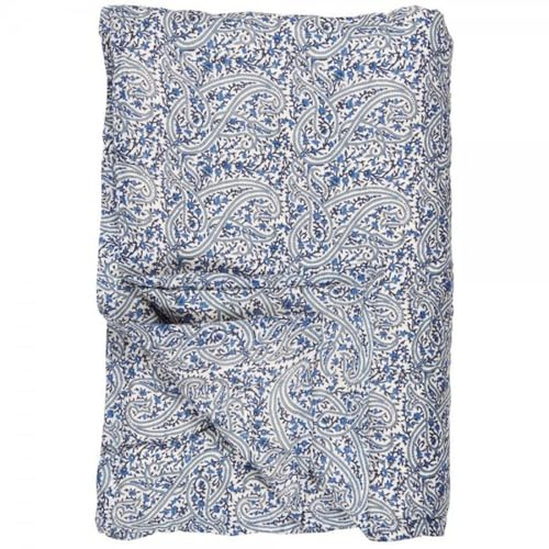 IB Laursen Quilt Abby blaugraues/blaues Paisleymuster