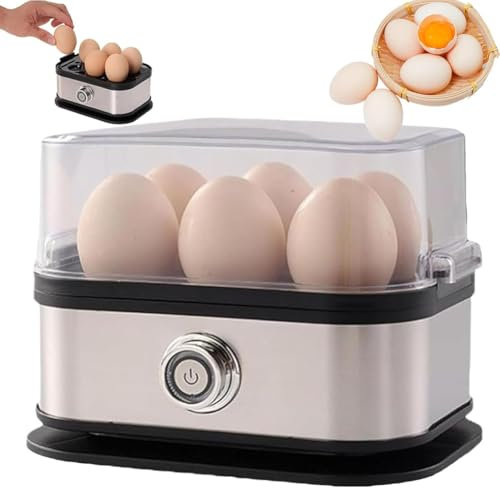 Smart Egg Cooker,Egg Boiler,Electric Rapid Boiler for 6 Eggs,Effortless Egg Cooking with The Ultimate Stainless Steel Egg Cooker Electric, for Healthy Breakfast
