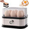 Smart Egg Cooker,Egg Boiler,Electric Rapid Boiler for 6 Eggs,Effortless Egg Cooking with The Ultimate Stainless Steel Egg Cooker Electric, for Healthy Breakfast
