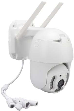 Plyisty Wireless Webcam Outdoor Monitor High Definition Dual Light IP66 360 Degree Rotation for Security Camera Enthusiasts (UK Plug)