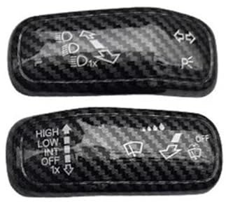 Interieurleisten Auto-Styling Lenkrad Blinker Wischerschalter Hebel Dekoration Abdeckung Trim Für VW Für Polo Für Golf 7 Für Golf 8 Für Jetta Für Tiguan Auto Zubehör Innenraum(Carbon For Car)