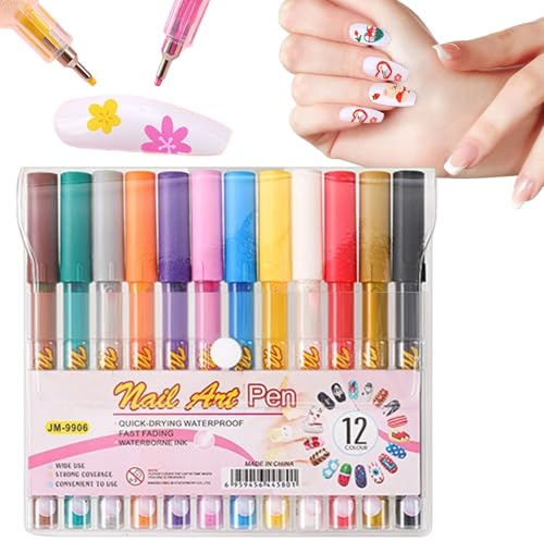 Niesel Nagellack-Stifte für Kinder, 12 Stück Acryl-Lack – Gel-Stifte für