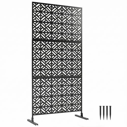 Outsunny Panneau Brise Vue décoratif Extérieur 92 x 40 x 192 cm, Noir