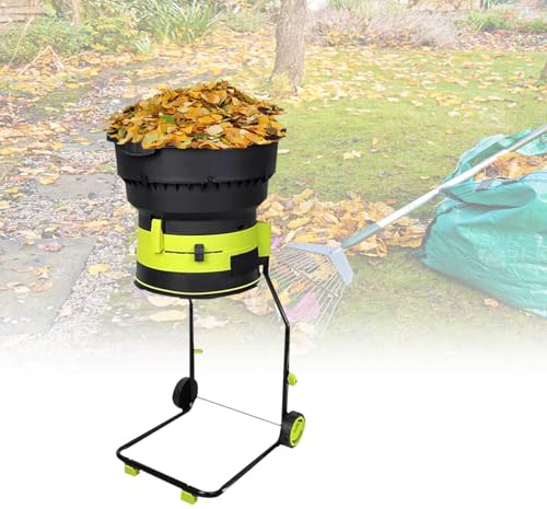Electric Garden Shredder with Adjustable Ratio for Efficient Leaf and Grass Chopping, Heavy-Duty Mulcher for Quick Yard Cleanup and Waste Reduction