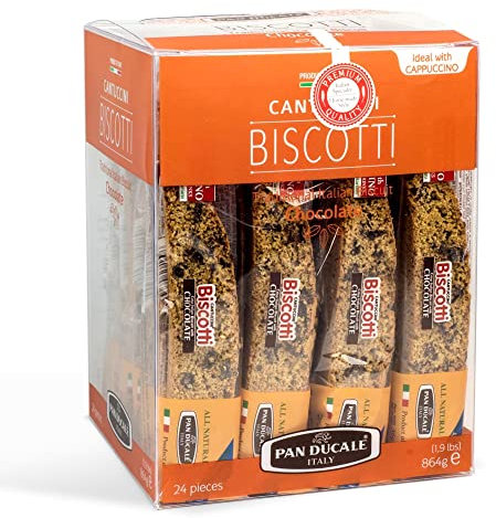 Pan Ducale Biscotti/ Cantuccini Chocolate Chip Biscotti x 24 x 36grams Individually Wrapped