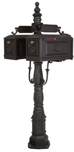Better Box Mailboxes Decorative Residential Curbside Cast Aluminum Double Mailbox Black Authentic * Original * Exclusive