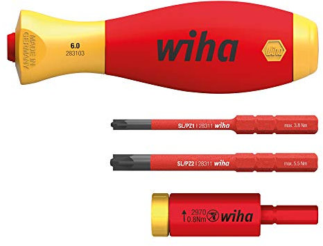 WIHA 41476 - Juego de adaptadores de par de apriete easyTorque electric 2970-S4 easyTorque Adapter electric 0,8 Nm Cod. 29701080S4