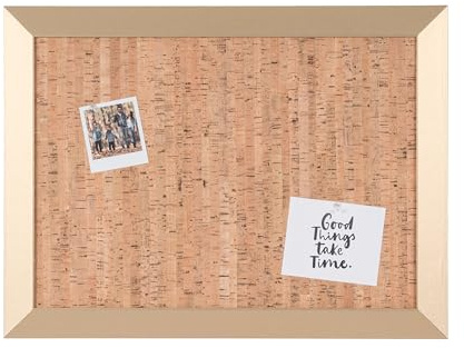 Bi-Office, Memoboard Kamashi, Dekorativer Kork, Gold MDF-Rahmen, 60x45cm