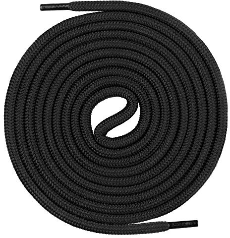 Mount Swiss Schnürsenkel schwarz rund 5 mm reißfest robust Arbeitsschuhe Wanderschuhe Trekkingschuhe Polyester langlebig Outdoor Ersatzschnürsenkel schnürsystem schnürung 140cm