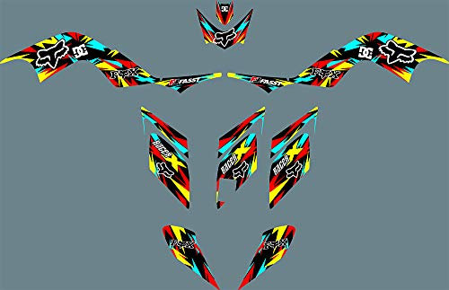 DST0708 3M Custom Motorcross Aufkleber Motorrad Decals Graphics Kit für Yamaha Raptor 700