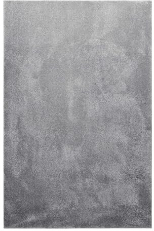 Homie Living | Kurzflor Teppich Super Soft, weich und kuschelig für Wohnzimmer, Schlafzimmer, Flur oder Kinderzimmer | Venice | Grau | (120 x 170 cm)