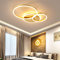 A.1.Coo LED Deckenleuchte Wohnzimmerlampe Ring Design Metall Deckenlampe modern Dimmbar Acryl Deckenbeleuchtung Kinderzimmer Lampe Esszimmer Schlafzimmerlampe Bad beleuchtungr,Gold,3 Ringe