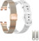 EANWireless Compatible avec Garmin Lily Band, bracelet de rechange en acier inoxydable milanais + silicone pour montre intelligente pour femme, or rose + blanc