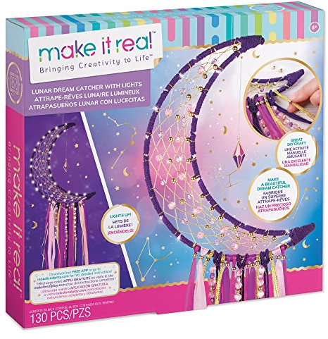 Make It Real Skylight Moon Dream Catcher with Fairy Lights