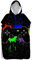 Lukery Badeponcho mit Kapuze, 3D Gamer Spiel Controller Strandtuch Mikrofaser Schnelltrockend Bademantel Poncho Kinder Jungen, Surfponcho Umziehhilfe Damen Herren (80x145cm,Badeponcho C)