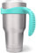 ALAFAT Tumbler Handle for 30 oz Yeti Rambler Cooler Cup, Rtic Mug(Old Style), Sic, Ozark Trail Grip and more Tumbler Mugs - BPA FREE (Green-CUP NOT INCLUDE)