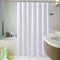 GONOVE Duschvorhang für Badezimmer 200 x 200 cm Schimmelresistent Dicke Polyester Stoff Weiß Duschvorhang Liner Wasserdichter langer Badevorhang mit Haken, waschbar und gewogen Saum
