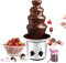 Chocolate Fountains Machine - 4 Tiers Electric Melting Chocolate Fondue Fountain, Ideal for for Sweet Treats, Fruits, Nuts or Party, Wedding (Stainless Steel, Easy to Assemble)