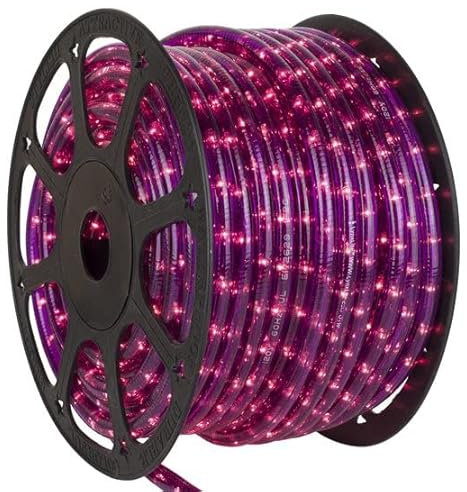 Professionelle LED-Lichtschlauch, 50 m, zuschneidbar, sofort einsatzbereit, mit IP67 Zubehör für den Innen- und Außenbereich (Violett)