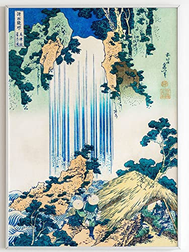 JOPRICO Yoro Wasserfall in der Mino Provinz - Katsushika Hokusai (1760-1849) - Japan Poster - Asia Dekoration - Vintage Japan Kunstdruck Größe 50x70 cm | 20x28 inch