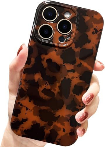 AMART iPhone 14 Pro Case Cute Leopard Tortoise Shell Animal Print Phone Case Shockproof Bumper Women Girls Cool Protective Case for iPhone 14 Pro (6.1 inch) ONLY