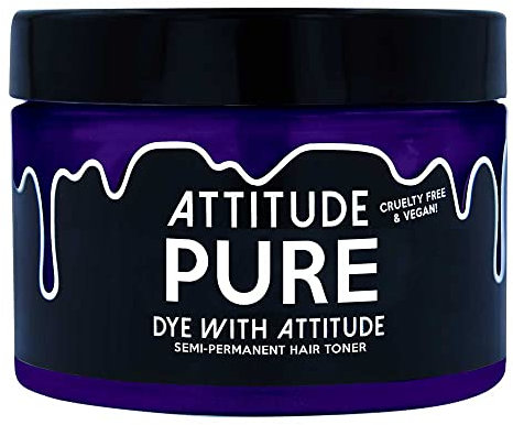 Attitude Hair Dye | Vegane & tierversuchsfreie semi-permanente Haarfarbe mit Conditioner | Lebendige Haarfarbe für alle Haartypen | Lokal Produziert | Farbspülung | Pure Toner Weiß | 135ml