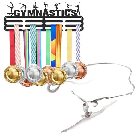 SUPERDANT Gymnastik Medaillenhalter Gymnastik Medaillen Aufbewahrung Auszeichnungshalter Wandmontierte Medaillen Halter Band Lanyard Medaillenhalter Turnen Mädchen Geschenke für Sportler Kinder