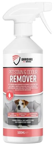 Gardian Pet Stain and Odour Remover - 500ml Pet Stain Remover and Odour Neutraliser Spray to Eliminate Stains and Bad Odour from Urine Accidents - Safe, Gentle, Easy to Use Carpet Stain Remover