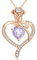 CDE Halskette Damen Rosegold Herz Kette Sterling Silber 925 Geburtsstein Geschenke für Frauen mit Anhänger Schmuck Geburtstag Weihnachten Valentinstag Muttertag Mama (Rosegold-06)