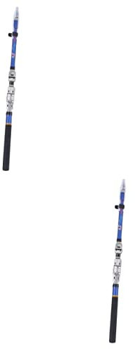 BESPORTBLE 2 STK Komfortabler Eva-Griff Reiserute Angelrute Leichte Fliegenrute Teleskopfischen Zusammenklappbarer Stab Teleskop-gussstange Ruten Zum Fliegenfischen Teleskopisch Reisen Gfk