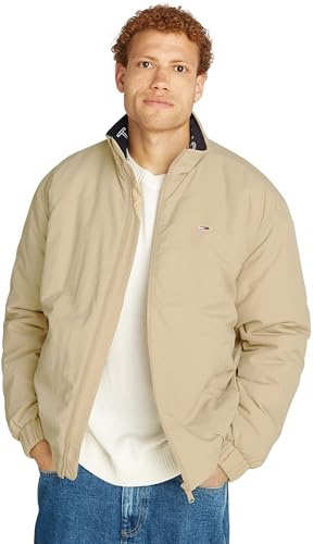 Tommy Jeans Herren Jacke Essential Padded Jacket mit Reißverschluss, Beige (Gentle Gold), M