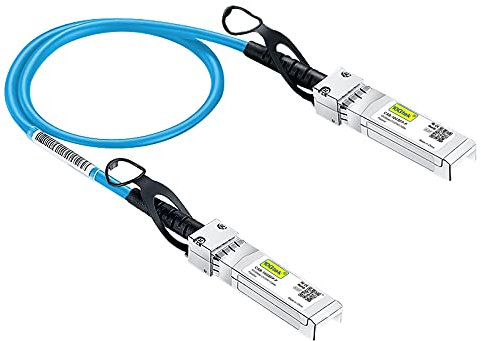 [Blue] Colored 10G SFP+ DAC Cable - Twinax SFP Cable for Cisco SFP-H10GB-CU5M, Ubiquiti UniFi, D-Link, Supermicro, Netgear, Mikrotik, Fortinet, 5-Meter(16.4ft)