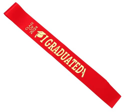 DECHOUS 2024 2024 Abschlussparty Gürtel Junggesellenschärpe Party Schärpe Requisite Abschluss Stola Schärpe Absolventen Party Requisiten Abschlussband Schärpe 2024 Schärpe