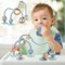 AiTuiTui Jouets de Dentition avec Ventouses pour Bebe, Grignoteuse Bébé Sans BPA pour Les de 3 6 9 Mois, Montessori Silicone Jouets avec Anneau en Bois pour Naissance Garcon Fille Cadeau (Blau)