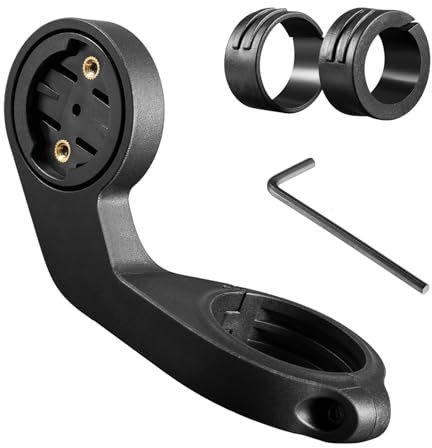 HTTYHT Out Front Bike Mount Compatible with Garmin Edge 530 540 520 510 500 200 130 20 25 800 810 820 830 810 1000 1040 1030 Plus iGPSPORT XOSS G/G+ GPS Computer Road MTB Cycling Handlebar Holder