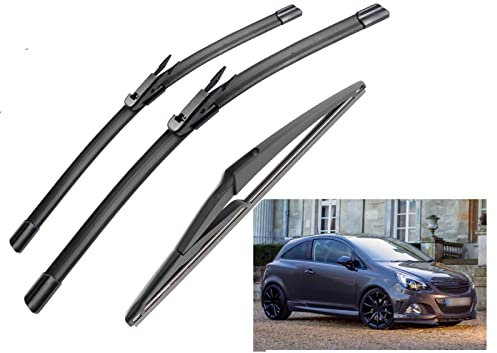 Scheibenwischerblätter vorne und hinten, für Vauxhal/Opel Corsa D 2006-2014 Wischerblatt-Kit