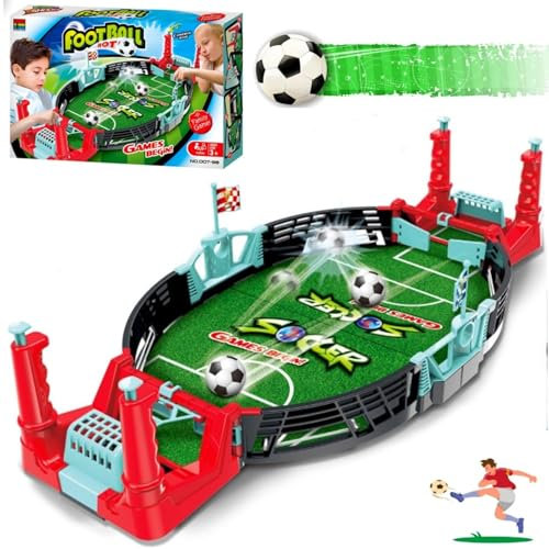 Mini Table Top Football Game, Football Gifts for Boys, Desktop Interactive Soccer Game, Worlds Cup Gift, Football Board Family Game for Kids Adults (B)