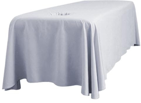 Peosaard Massagetischblatt, Schönheitsmassage -Bett Abdeckung Polyester Fasermassage Couch Couch Abdeckung, atmungsaktivem Massage -Tischrock mit Gesichtsloch für Salonmassage (hellgrau)