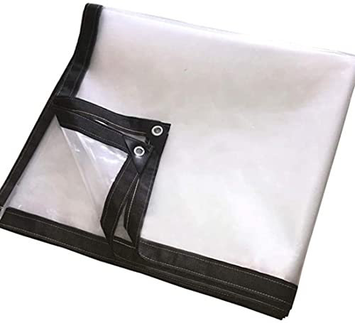 Telone trasparente resistente da 118 g/m², resistente alla polvere e alla pioggia, copertura multifunzionale per pergole agricole e pascoli, grande copertura trasparente in poliestere, 1,5 x 4 m