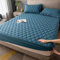 Epinki Bettlaken 150x200cm Waschbar, Kariert Spannbetttücher Winter Einfarbig Dunkel Teal Matratzenschutz, Polyester Baumwolle Tagesdecke für Boxspringbett & Wasserbett