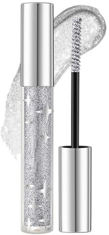 Flüssig Glitzer Mascara - Funkelnd Glänzende Wimperntusche Mit Diamant-Effekt, Langlebig Und Wischfest für Charmante, Funkelnde Augen Make-up, 5g