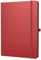 ONAVIA Diario a righe formato A4, blocco note a righe da 8 mm, per scrivere, lavoro, scuola, viaggi e prendere appunti, copertina rigida, 160 pagine (80 fogli) 21 x 29,5 cm (rosso)