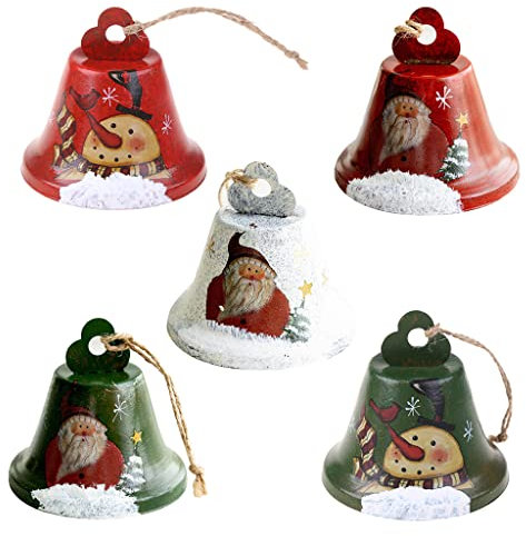 5 PCs Weihnachtsglocken Dekoration Handgemachte Schmuck Home Hochzeitsfeier Festival Weihnachtsbaum Glockenspiele Ornamente